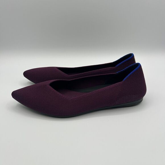 Rothy’s The Point Violet Pointed Toe Women’s Size 6.5 Flats Slip On Shoes - Picture 3 of 8